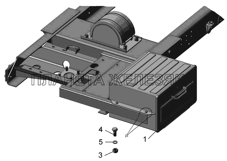 65115-3919001-80 Установка инструментального ящика КамАЗ-65115 (2009)